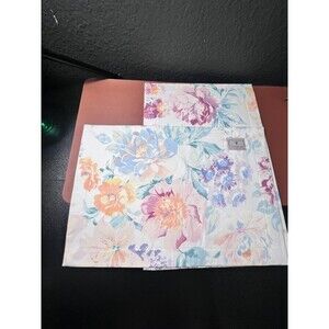 Vintage Waterford Floral Print 18"x12" Table Replacemen set Placemat Pastel Flow